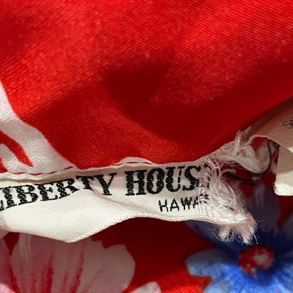Vintage Liberty House Hawaiian Floral Vacation Hawaii Button Down Shirt - Picture 5 of 6
